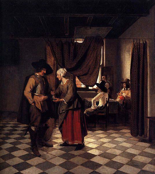 Pieter de Hooch Paying the Hostess France oil painting art